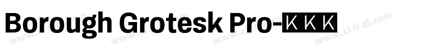 Borough Grotesk Pro字体转换